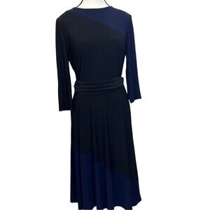 Lauren by Ralph Lauren Asymmetrical Color Block Dress Size 10